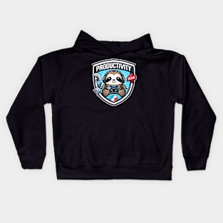 Sloth productivity club Kids Hoodie